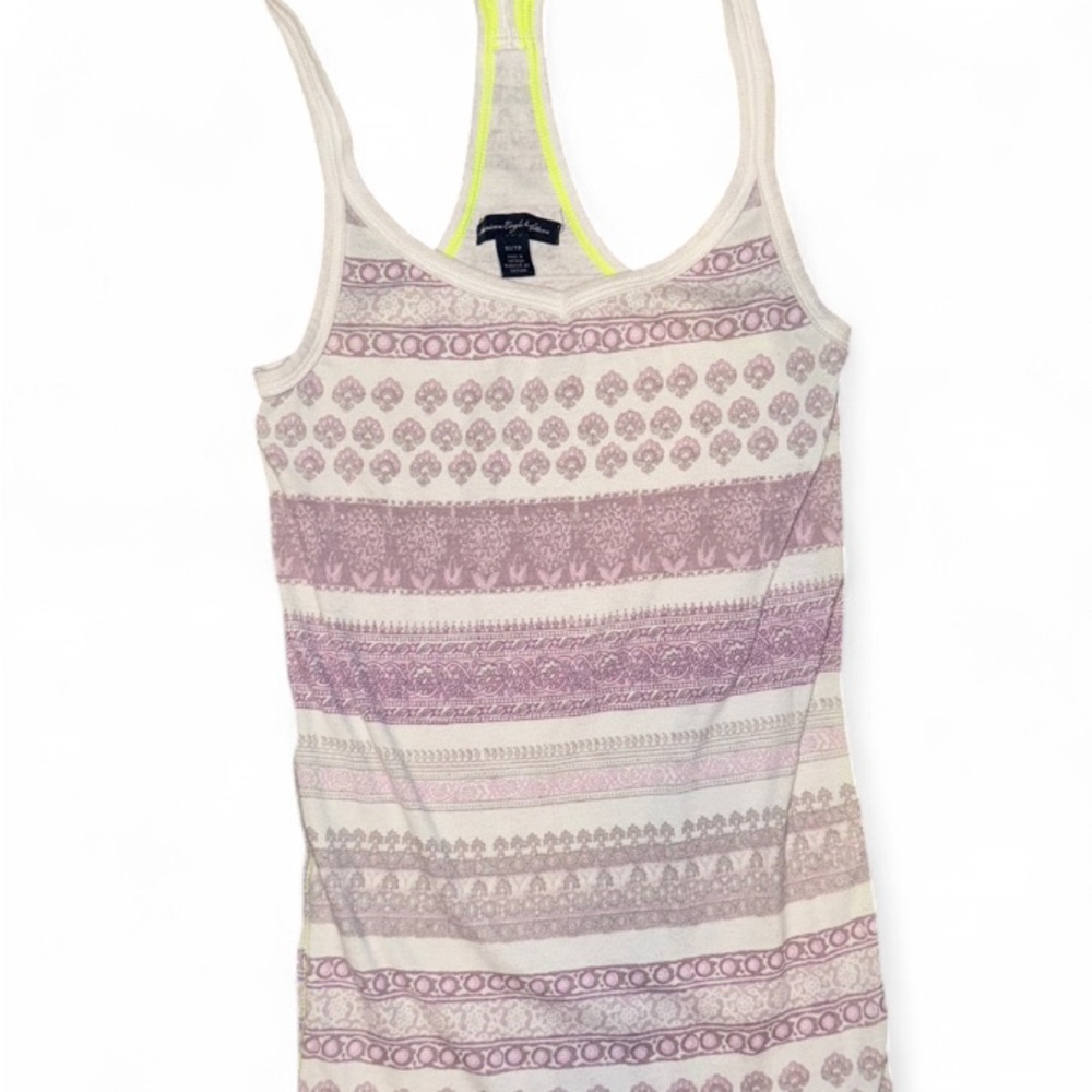 Vintage American Eagle Outfitters Printed Racerback Tank Top - Picture 3 of 5